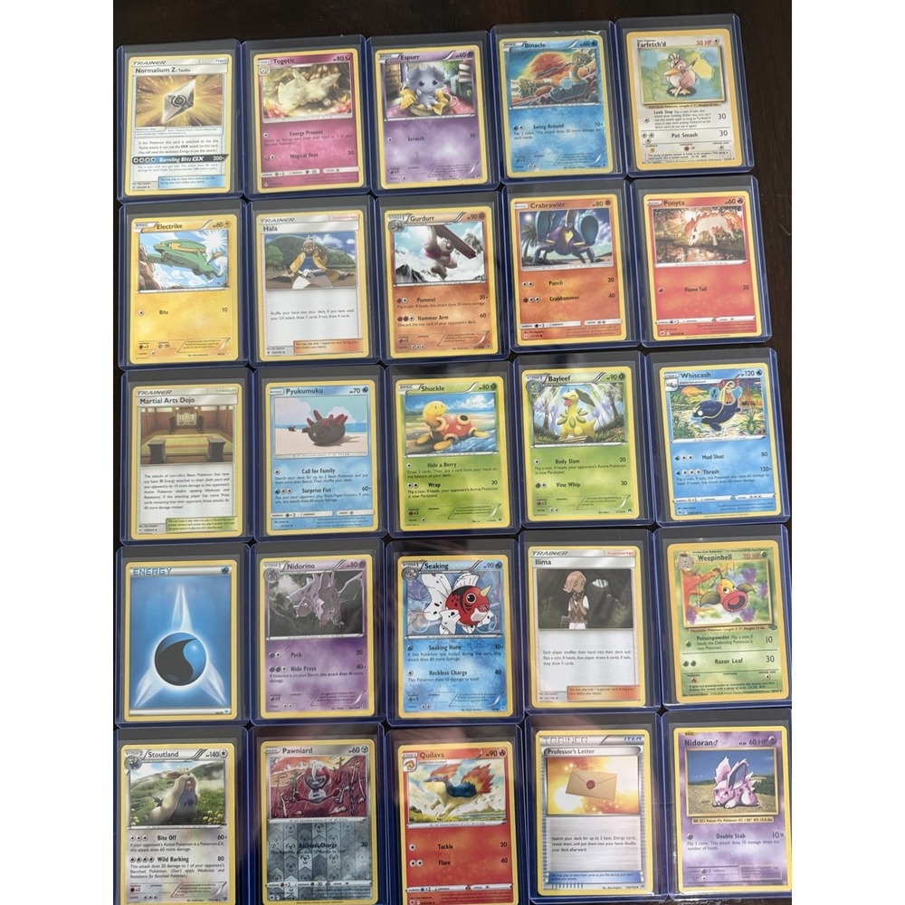 Pokemon TCG 25 Card Mixed Lot Vintage Base Set Farfetch'd Nidoran Weepinbell